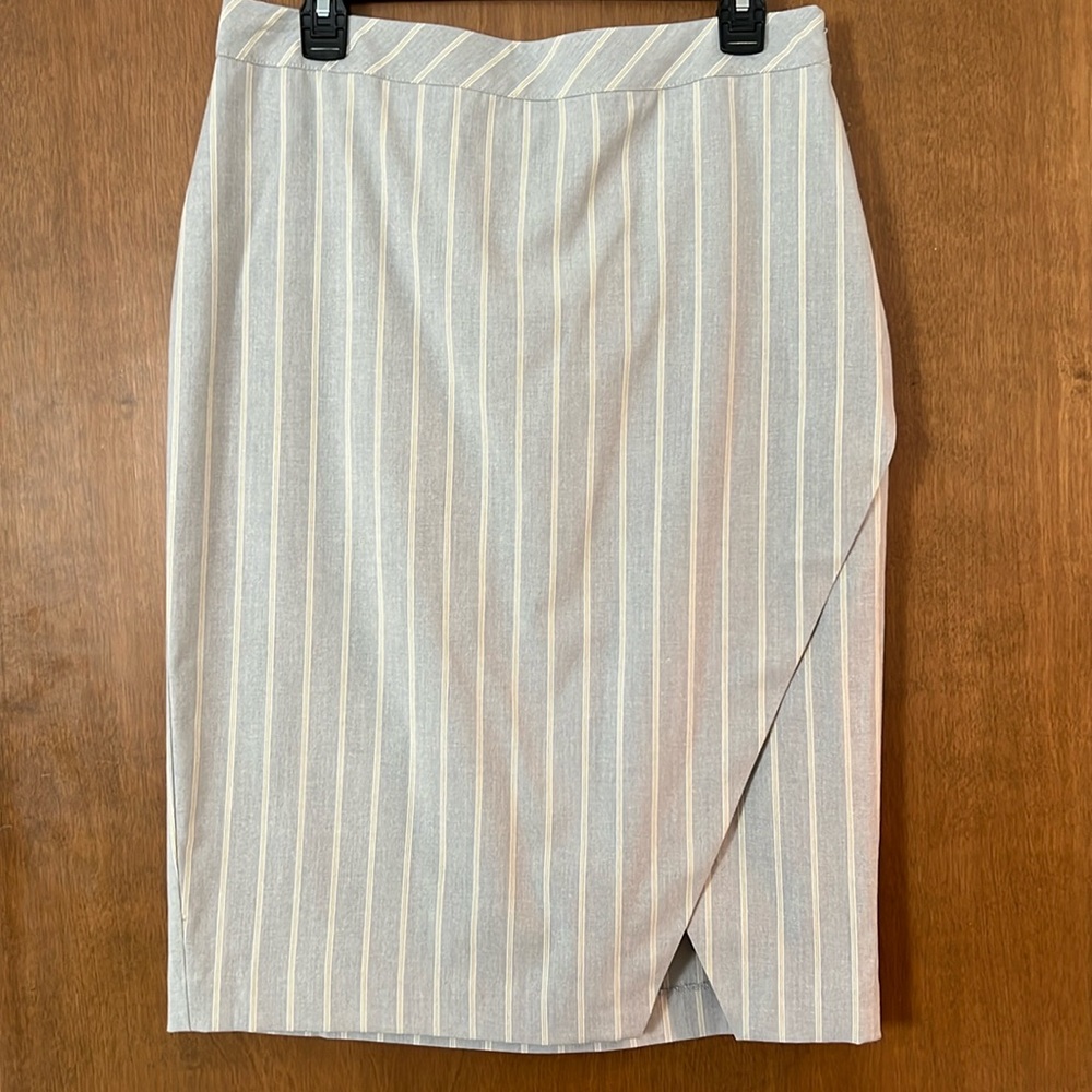 NWT Banana Republic Midi Asymmetric Wrap Linen Blend Skirt Size 10